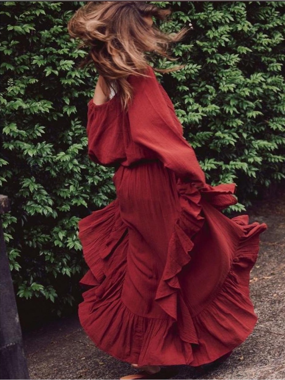 NWT Free People Shore Chic Maxi Dress-Burnt Henna - Picture 4 of 9